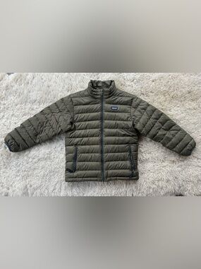 Patagonia Kids Olive Green Puffer Jacket